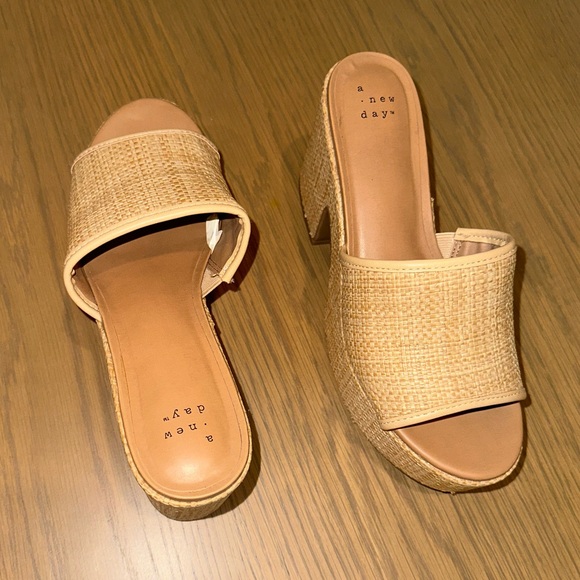 a new day Tan Platform Woven Platform Heels - Picture 2 of 4
